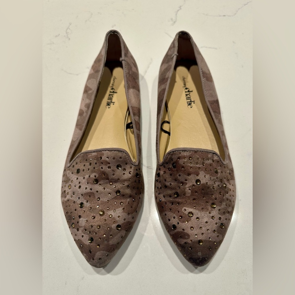Charming Charlie Camouflage Studded Women's Ballerina Flats - size 9M - Picture 1 of 7
